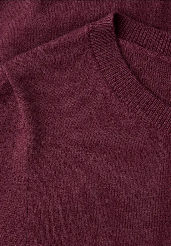 Pull-over en couleur unie truffle red