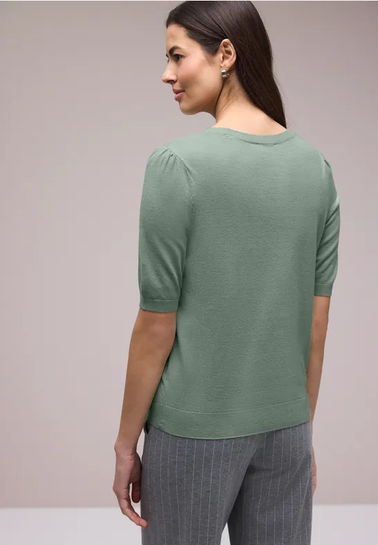 Pull-over en couleur unie dark mint green