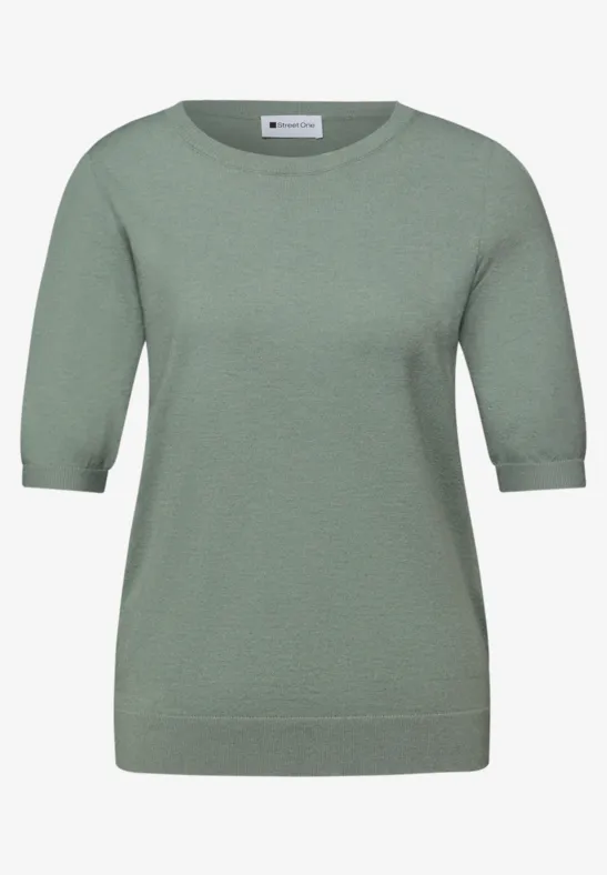 Pull-over en couleur unie dark mint green