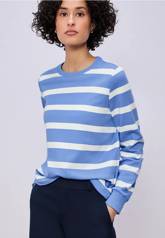 Gestreiftes Sweatshirt bonnet blue