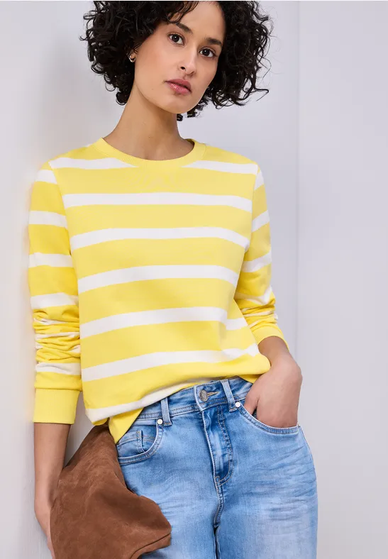 Sweat-shirt à rayures bloom yellow