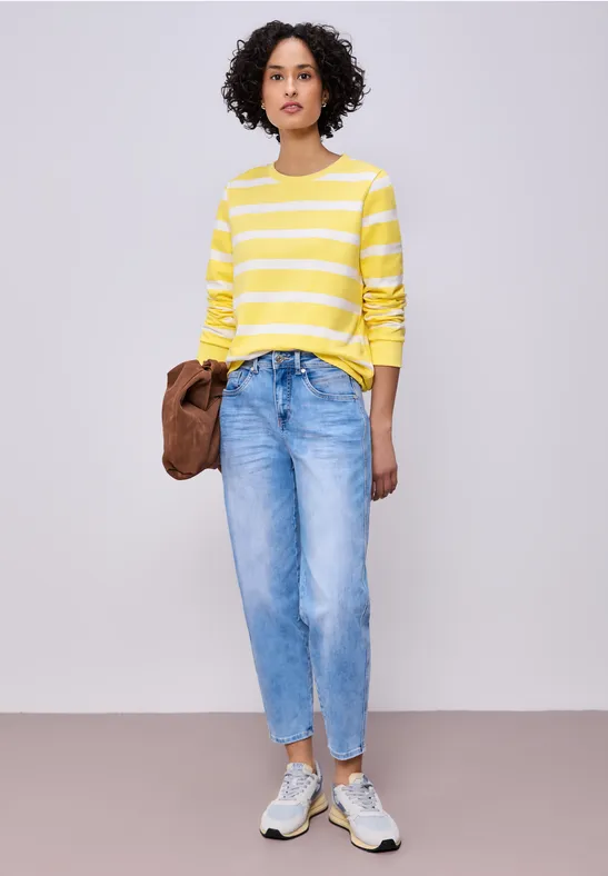 Sweat-shirt à rayures bloom yellow