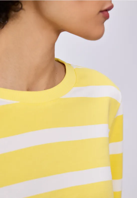 Sweat-shirt à rayures bloom yellow