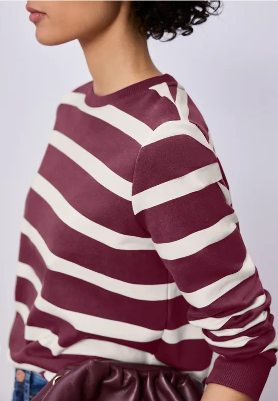 Sweat-shirt à rayures dark clouded blush