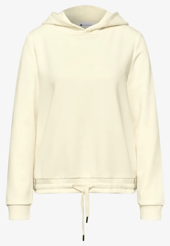 Hoodie in effen kleur soft beige