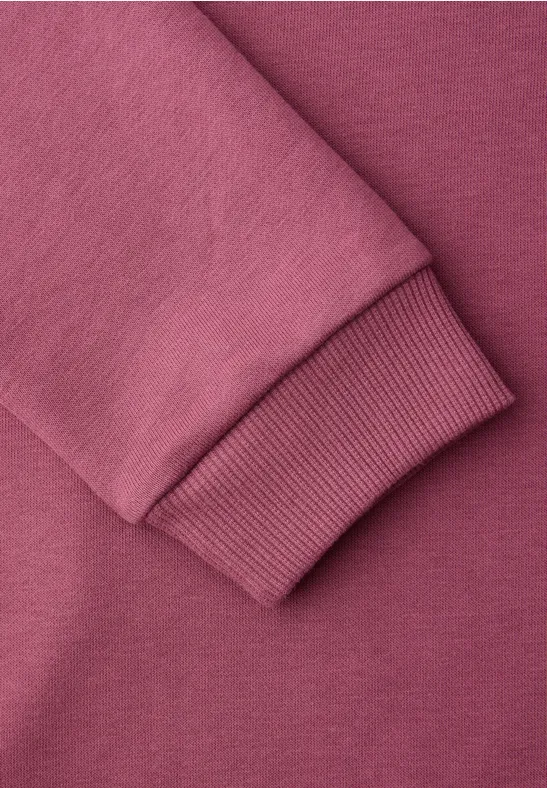 Hoodie in Unifarbe dark clouded blush