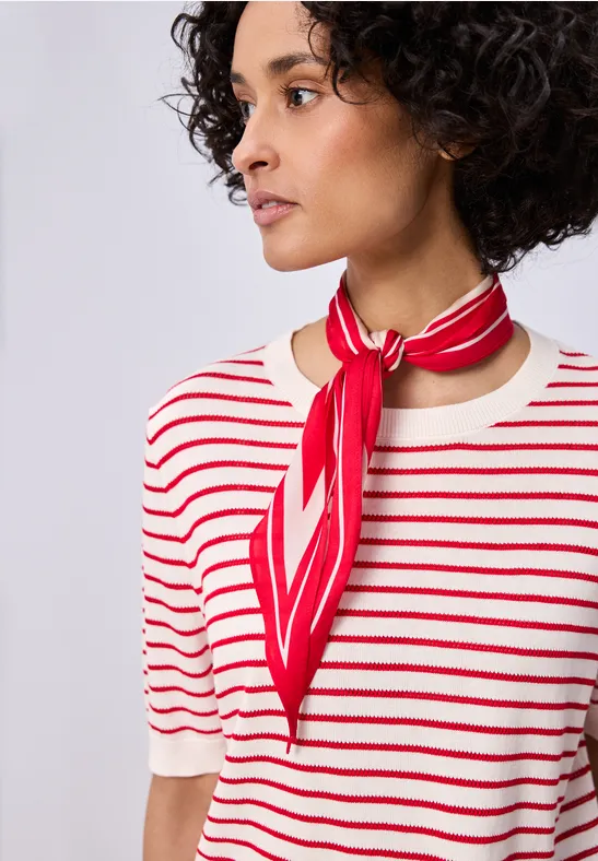 Pull à rayures off white