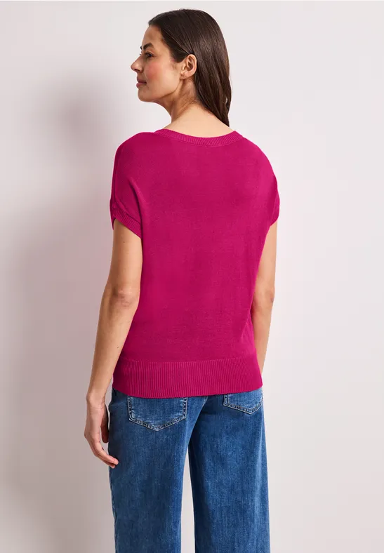 Trui met boothals magenta dream