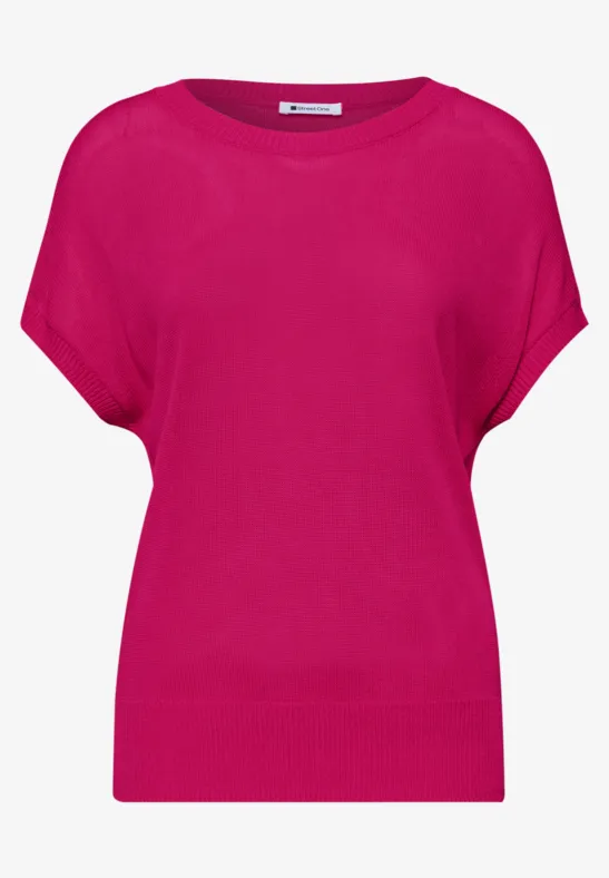 Trui met boothals magenta dream