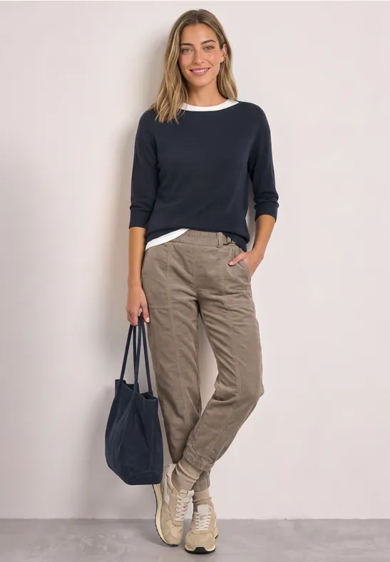 Street One Basic Pullover mit U-Boot-Ausschnitt 