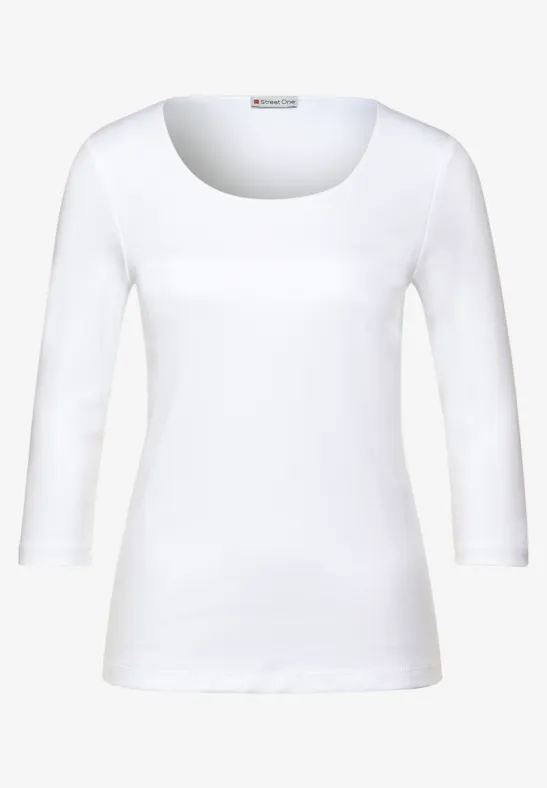 Shirt in effen kleur White