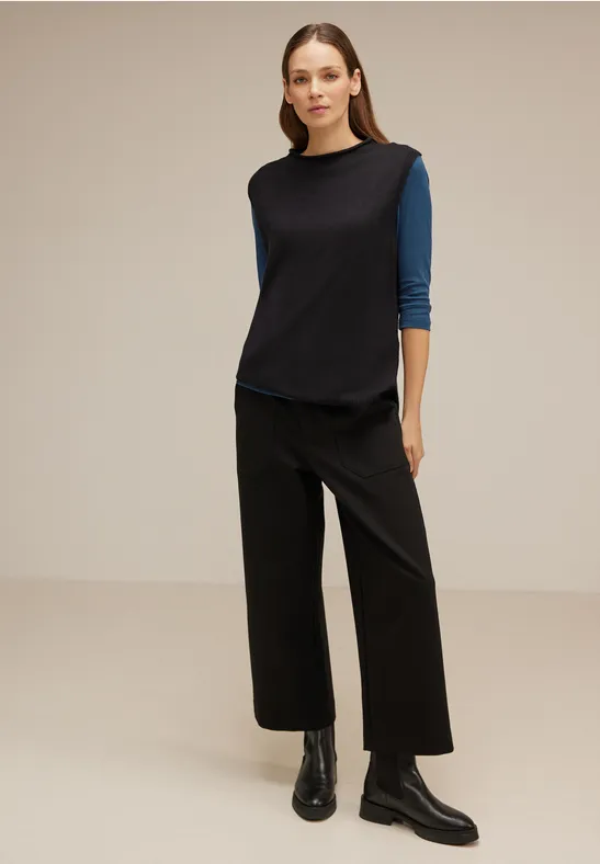 Basic T-Shirt mit 3/4 Arm atlantic blue