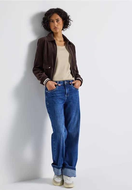 Basic Shirt met 3/4 mouwen cotton beige