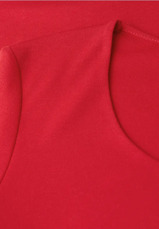 Basic T-Shirt mit 3/4 Arm racing red