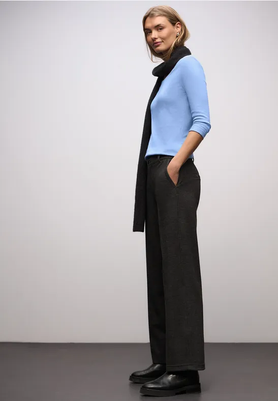 Basic Shirt met 3/4 mouwen frosted blue