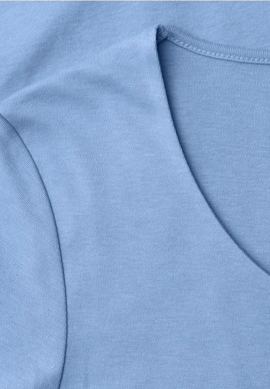 Basic Shirt met 3/4 mouwen frosted blue
