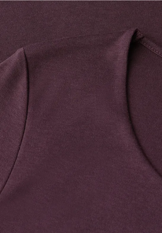 Basic T-Shirt mit 3/4 Arm jazz berry