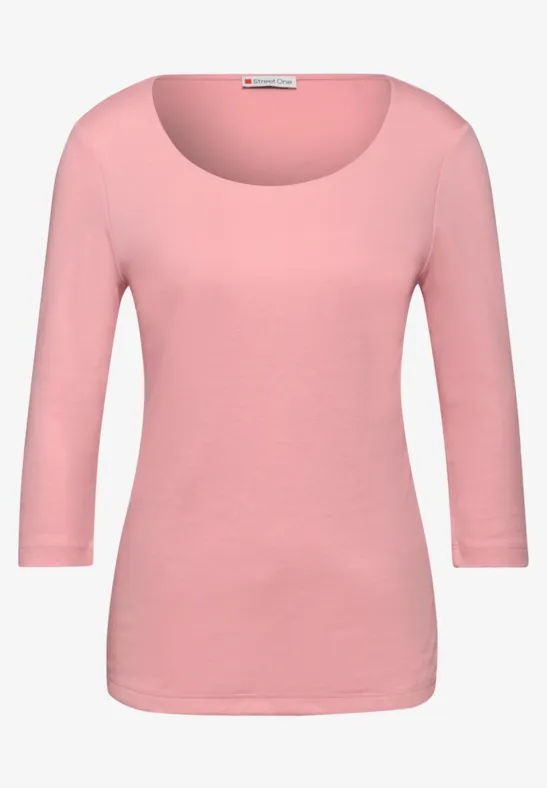 Basic Shirt met 3/4 mouwen powder pink