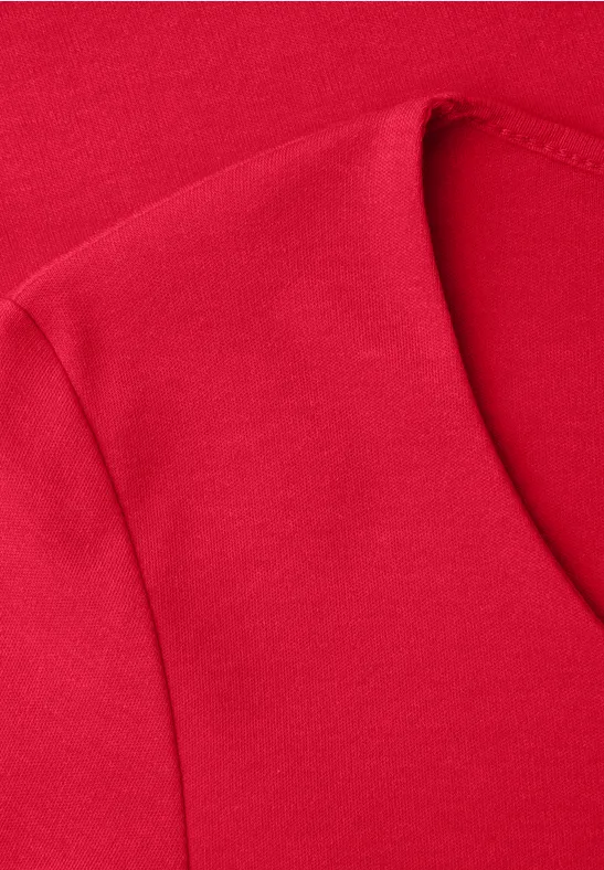 Basic Shirt mit blickdichter Front salsa red