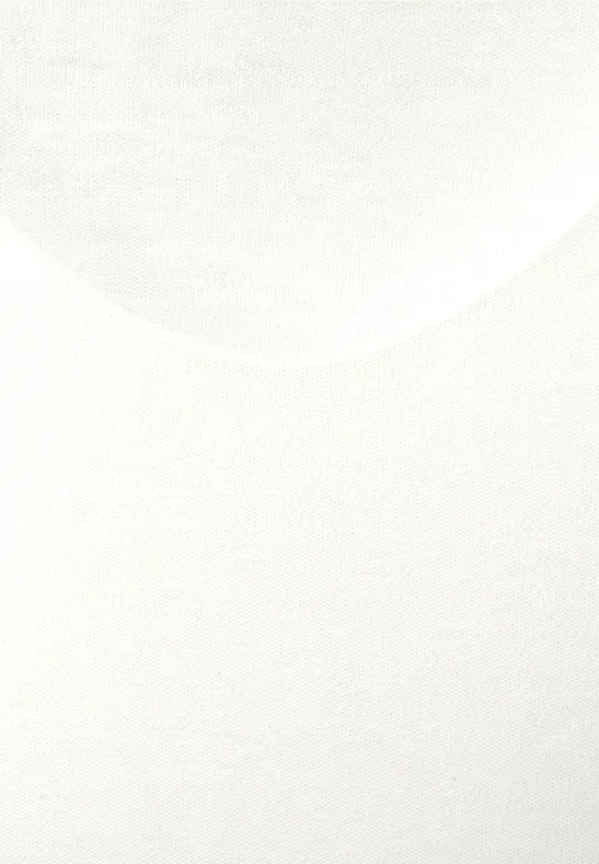 Basic Kurzarmshirt off white