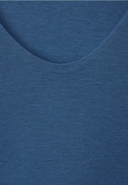 Basic Kurzarmshirt dahlia blue