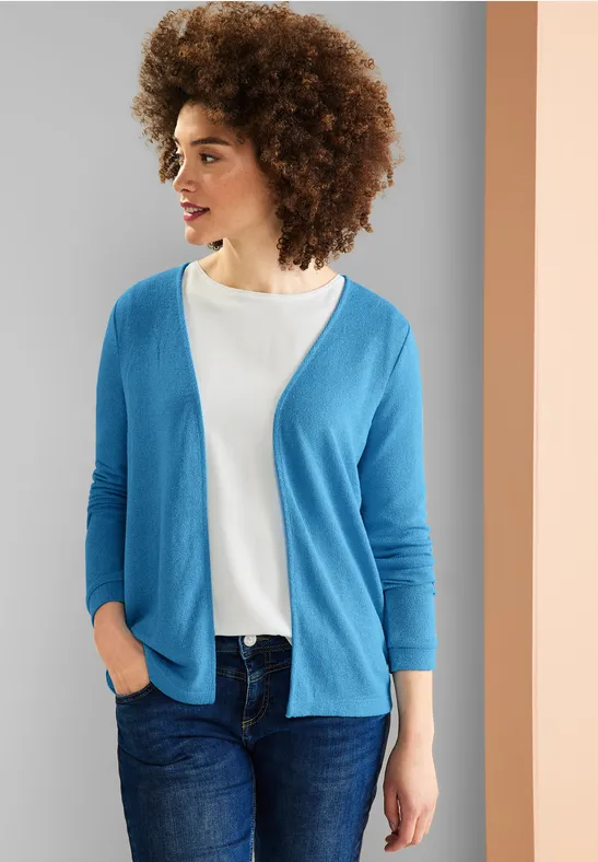 Offene Shirtjacke splash blue