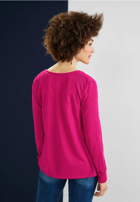 Shirtjacke in Unifarbe nu pink