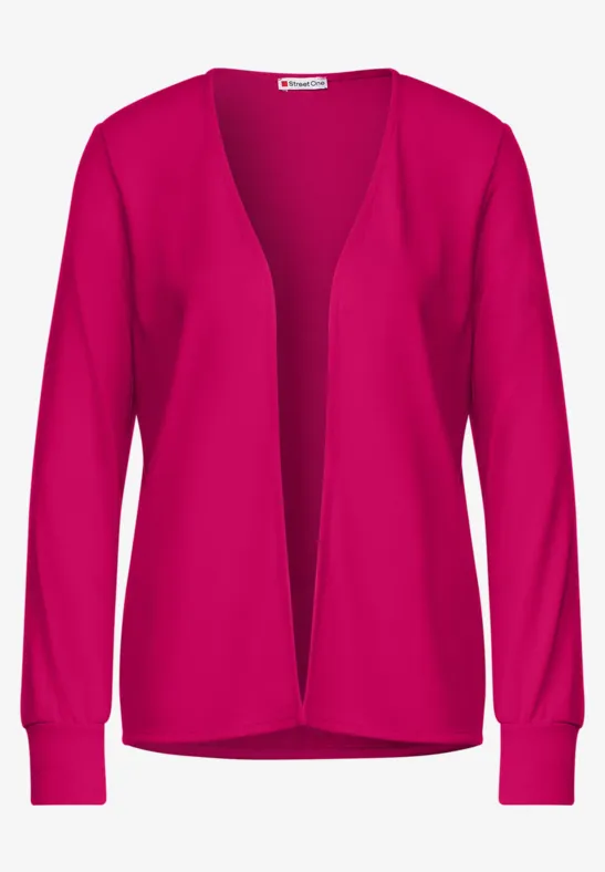Shirtjacke in Unifarbe nu pink