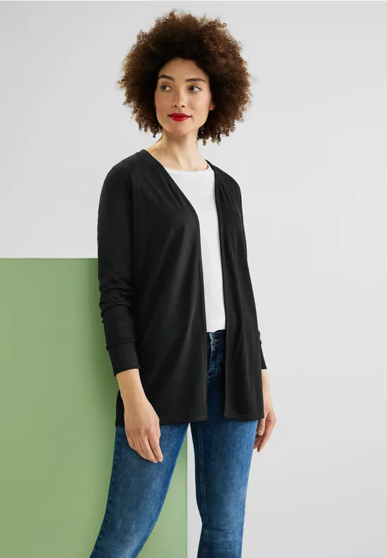 Lange Shirtjacke Black