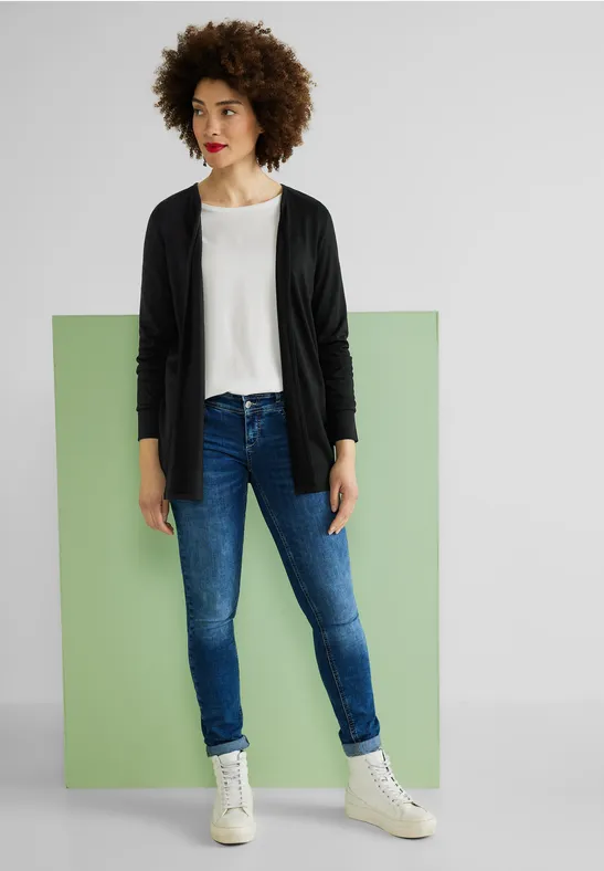 Lange Shirtjacke Black