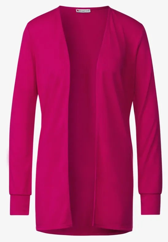 Lange Shirtjacke nu pink