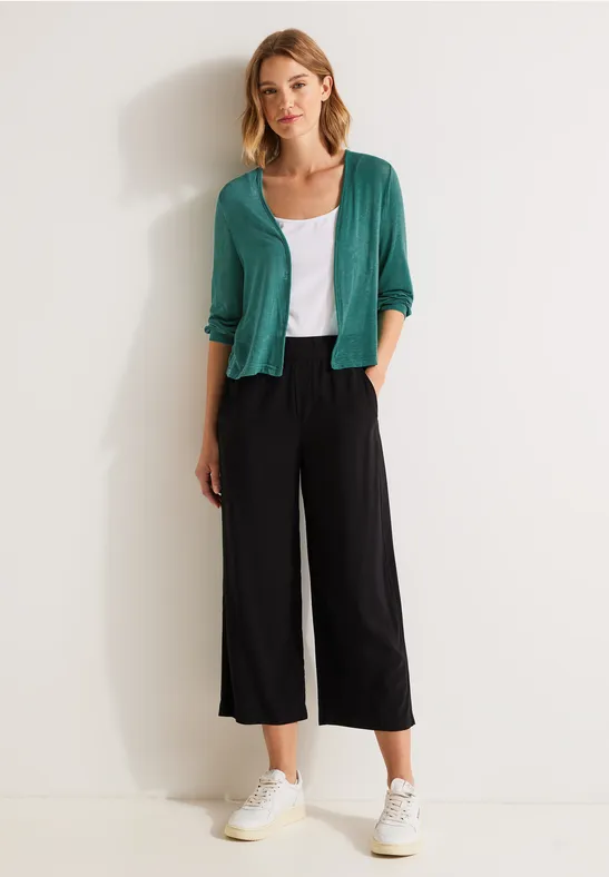 Offene Shirtjacke lagoon green