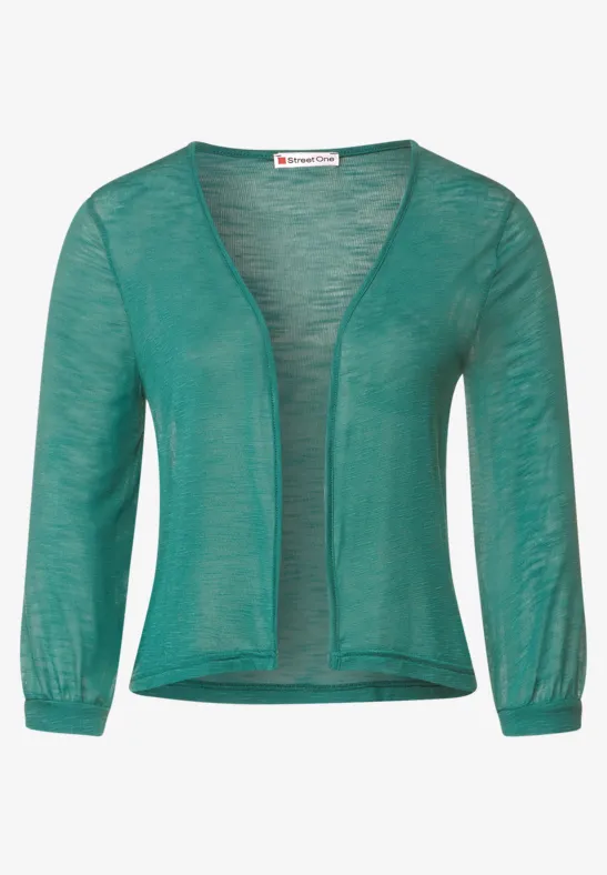 Offene Shirtjacke lagoon green