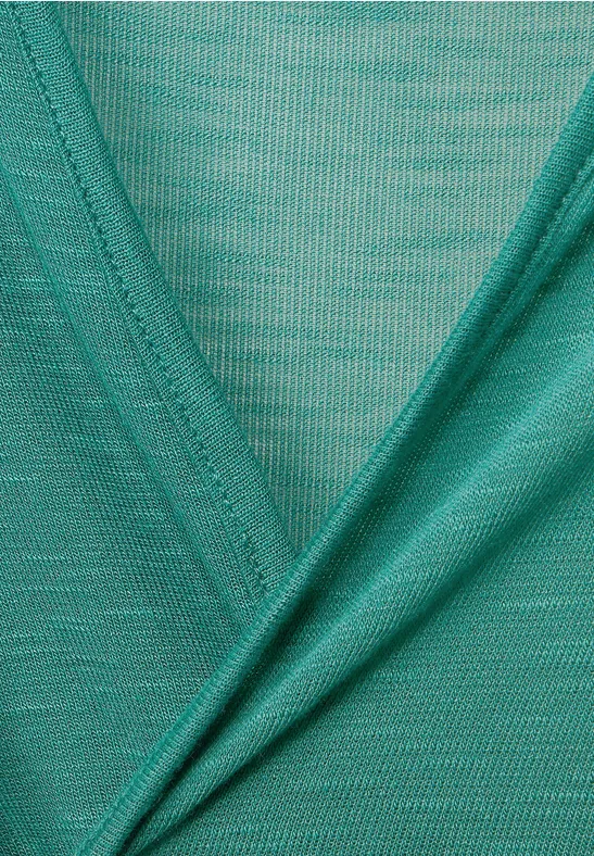 Offene Shirtjacke lagoon green