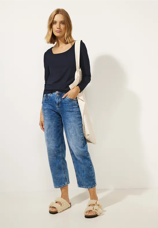 Basic Longshirt deep blue