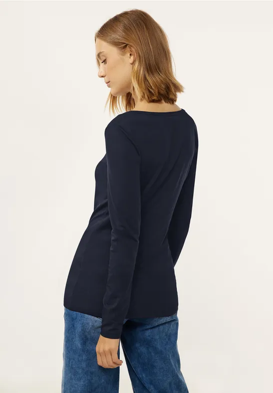 Basic Longshirt deep blue