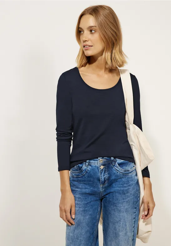 Basic Longshirt deep blue