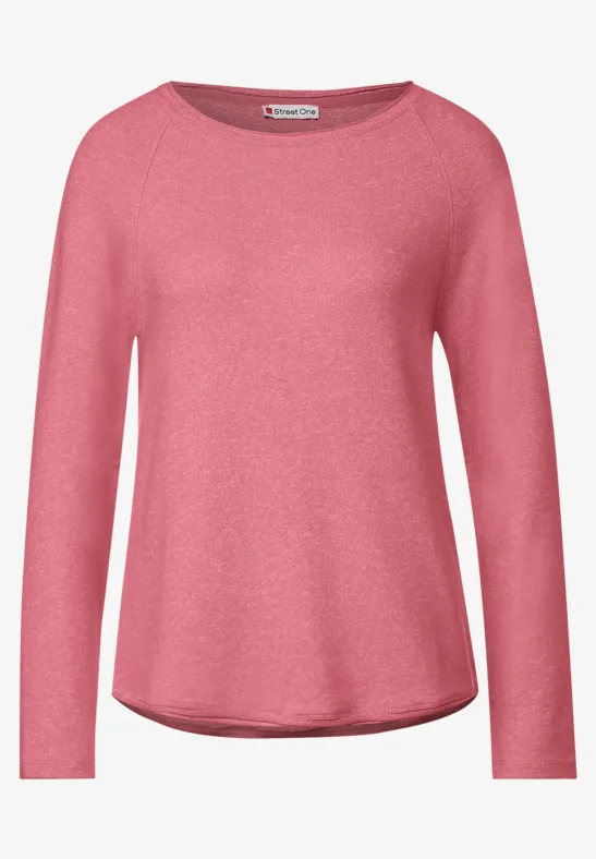 Softes Melange Langarmshirt legend rose melange