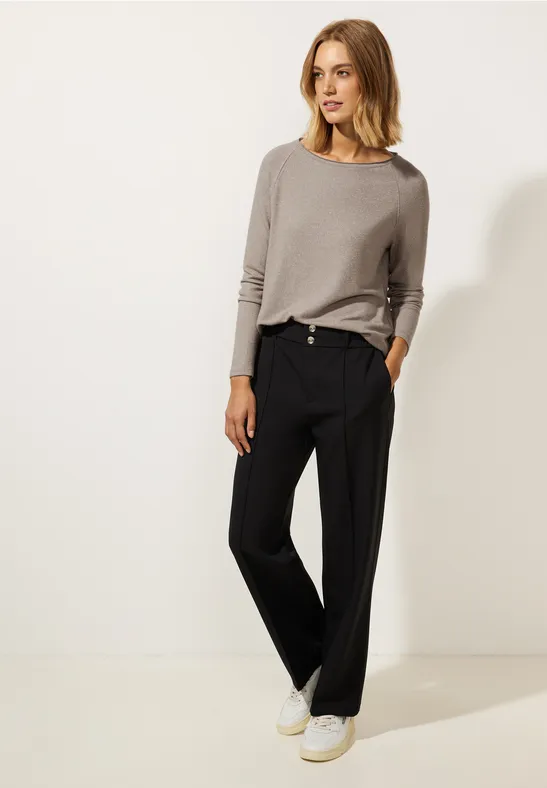 Softes Melange Langarmshirt whisper mocca melange