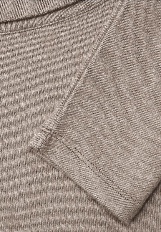 Softes Melange Langarmshirt whisper mocca melange