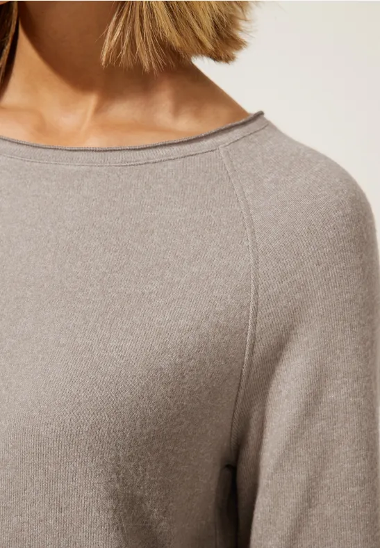 Softes Melange Langarmshirt whisper mocca melange