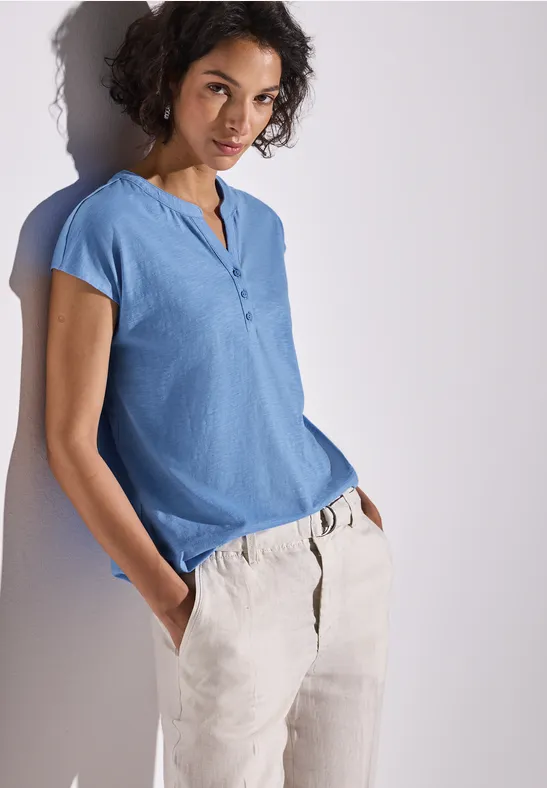Jersey Shirt im Tunika-Look columbia blue