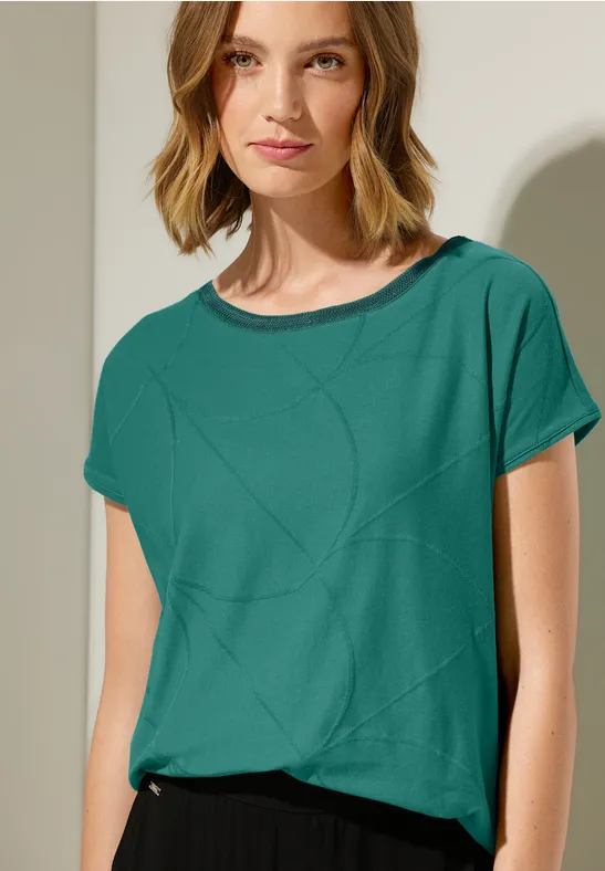 Feines Jacquard Shirt lagoon green