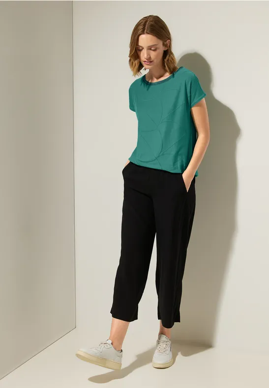 Feines Jacquard Shirt lagoon green