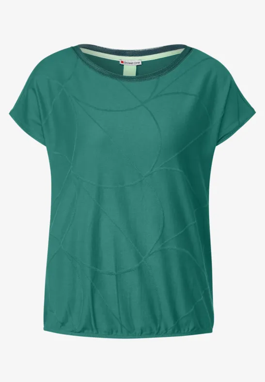 Feines Jacquard Shirt lagoon green