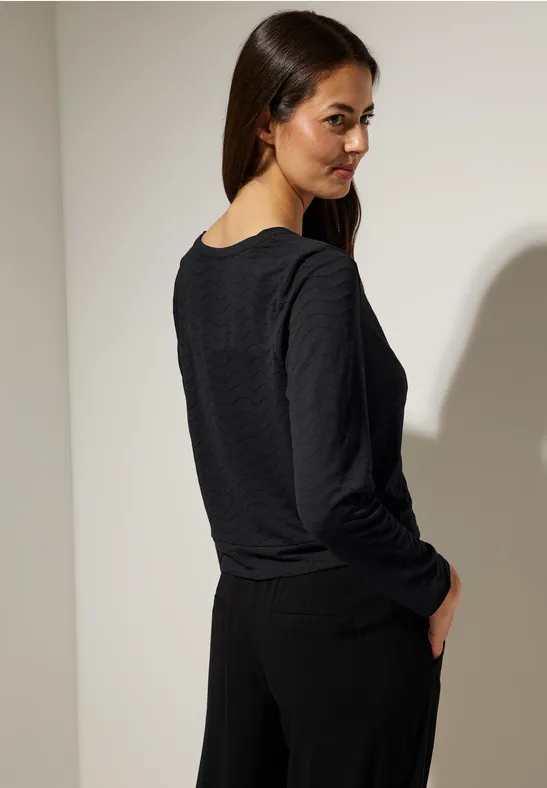 Struktur Kurzjacke Black