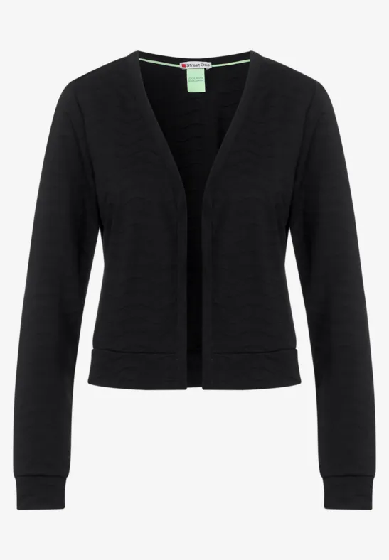 Struktur Kurzjacke Black