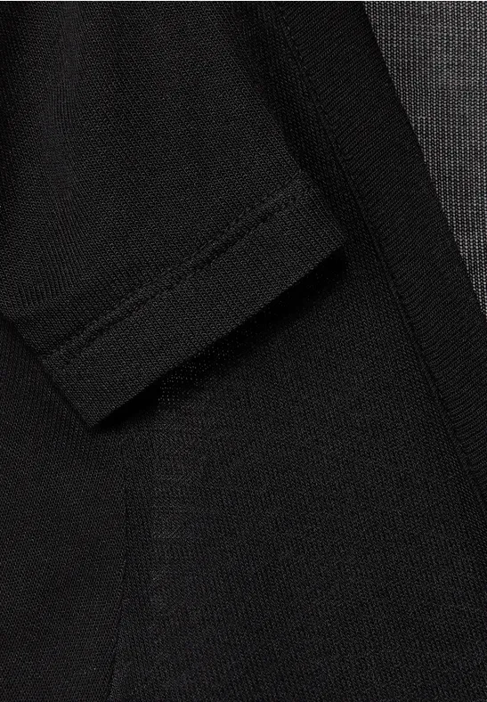 Feine Long Shirtjacke Black