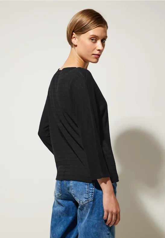 3/4 Arm Ausbrenner Shirt Black