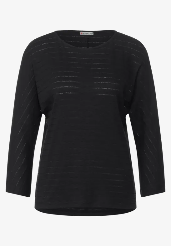 3/4 Arm Ausbrenner Shirt Black